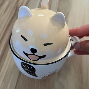 Shiba cup chop stick holder
